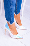 Lu Boo Women's Silver Iridescent Mylenn Stilettos
