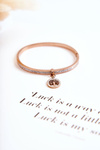 Steel Bracelet with Cubic Zirconia Tree of Life Rose Gold Alive
