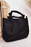 Damska Pleciona Torebka Shopper NOBO NBAG-K1320 Czarna