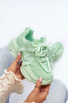 Women's sneakers on a chunky sole green Windamella