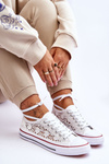 Women's lace Textile Sneakers White Fergo
