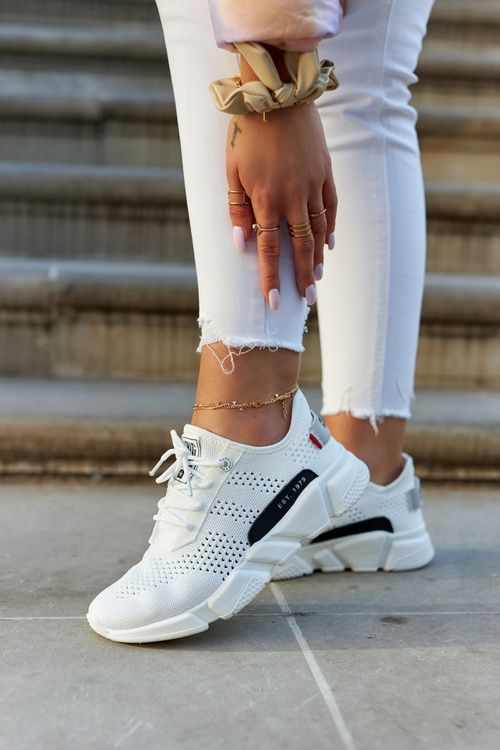 Buty Sportowe Damskie Memory Foam Białe Big Star JJ274271