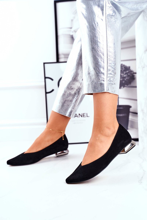 Women's Ballerinas Laura Messi Leather Black 2149