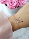 Women's Dreamcatcher Chain Bracelet Pink Gold Melody
