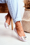 Rubber Ballerinas White Bows Pearls Millie