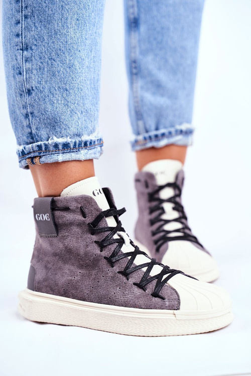 Women's Sport Leather Shoes GOE Grey GG2N3049
