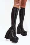 Women's Heeled And Platform Boots Black Yavira