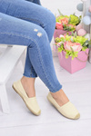 Damskie Beżowe Espadryle Slip On Lupita