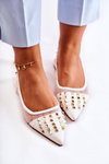 Women's Ballerinas With Studs White Kinley