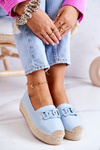 Classic Espadrilles On The Platform Blue Julianne