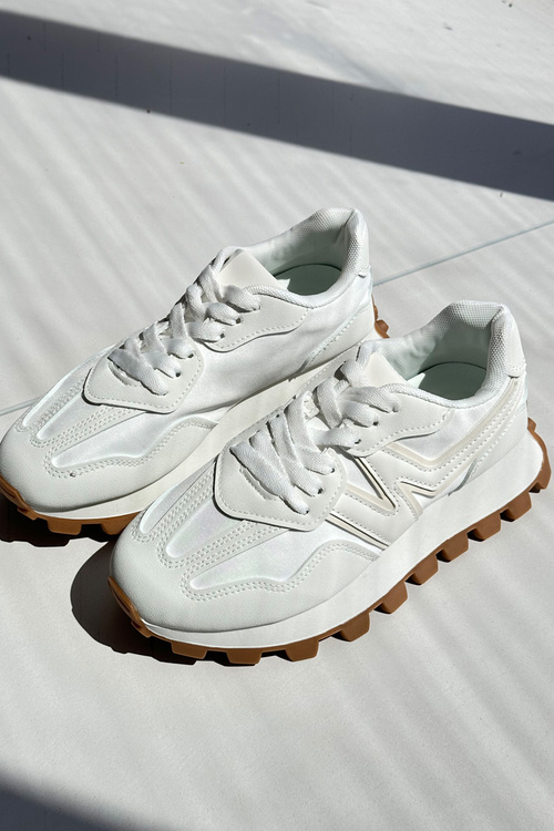 Women's White Sports Sneakers Kalelia