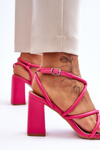 Classic Sandals On High Heel Fuchsia Lucetta
