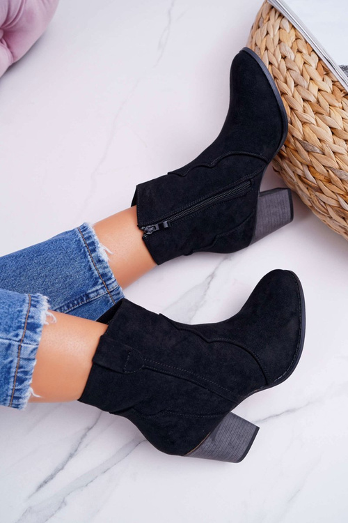 Women's Stiletto Boots Cowboy Boots Black Nutriso