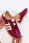 Damskie Sneakersy Zamszowe Bordowe Vinceza 79557