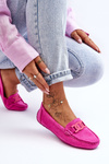 Women's Fashionable Suede Moccasins Pink Rabell