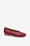 Women's Ballerinas Made of Eco Leather with Flat Heel Burgundy Olyssia