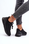 Sportowe Buty Sneakersy Damskie Czarne 4FRSS24FLOWF055