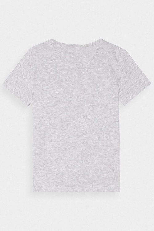Women's Smooth T-Shirt With Logo Gray 4F