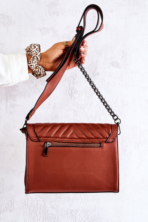 Quilted postman bag Brown Hariette