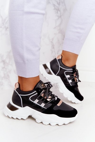 Women's Sneakers On A Chunky Sole Black Power