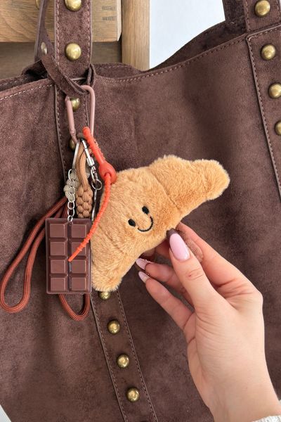Breloczek Zawieszka Do Torebki Kluczy Rogalik Czekolada Serce Myssa