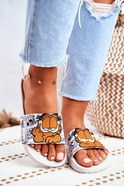 Damskie Klapki Garfield ZAXY Białe FF285074