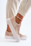 Fabric Women's Sneakers Lee Cooper LCW-24-31-2196 Beige