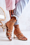 High Heel Sandals Gold Meghan