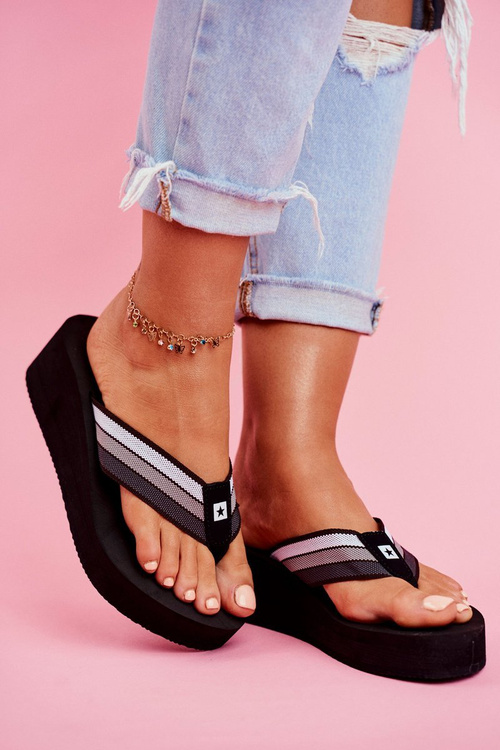 Women's Slides Flip flops Big Star Black FF274A300