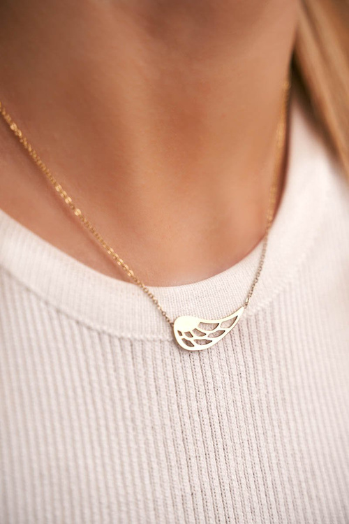 Women's Gold Necklace Chain Wing Rebecca