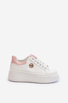 Women's platform sneakers white Eshen
