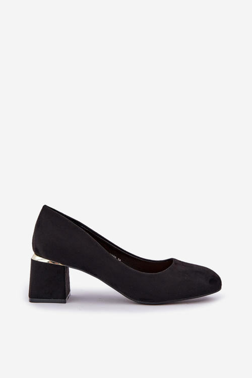Eco Suede Heels Black Veniffia