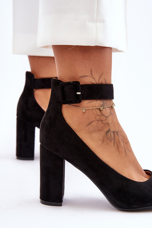 Suede Elegant Pumps Black Gloria