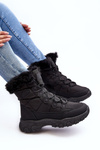 Women's Snow Boots with Faux Fur Zip Black Vittora