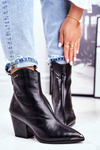 Women’s Boots On High Heel Leather Big Star Black GG274919