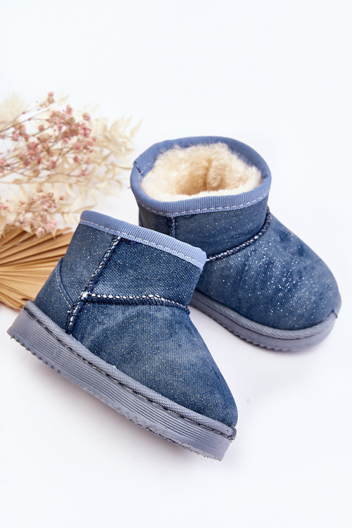 Children's Snow Boots with Blue Glitter Sulinne