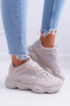 Sports Women's Shoes Airy Fabric Beige Thai