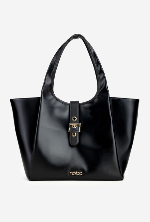 Damska Torebka Shopperka Klamra Czarna NOBO BAG6010-020