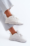 Women's White Faux Leather Sneakers Berilla