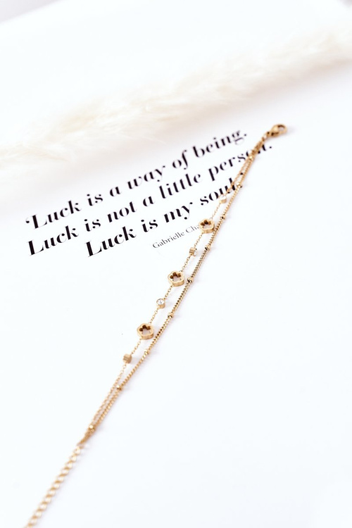 Bracelet On A Double Chain Gold