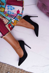 Women's Suede Stilettos Black Yanna