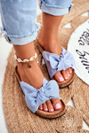 Women's Flip-flops With Bows Pin-up Blue Magnolia