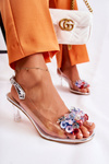 Elegant Sandals With Crystals Silver Lanette