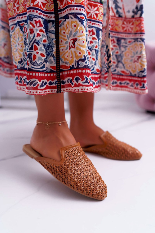 Women's Elegant Brown Flip Flops Vices 3301