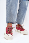 Women's Platform Sneakers Red GOE RR2N4104