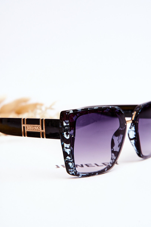 Okulary Przeciwsłoneczne Damskie UV400 Czarno-Niebieskie Prius V237