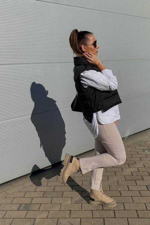 Damskie Botki Trapery Khaki Any One