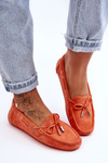 Women's Suede Moccasins Orange Si Passione