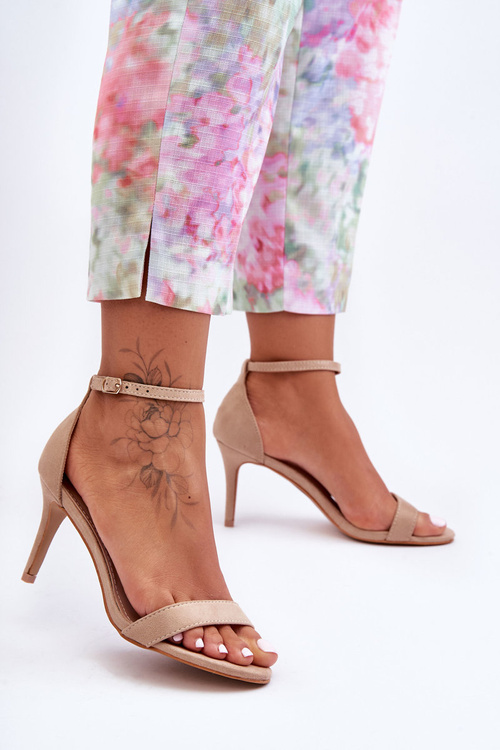 Classic Sandals On Heel Beige Tossa