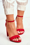 Women's Stiletto Sandals Suede Red Anastasie